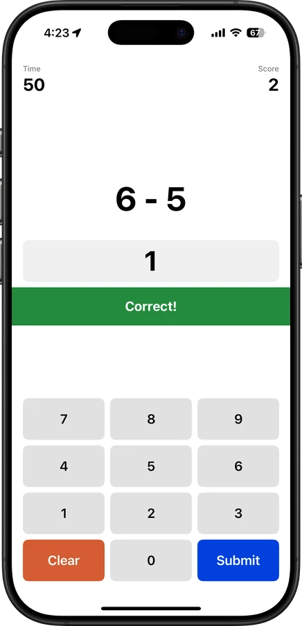 Math Dash gameplay